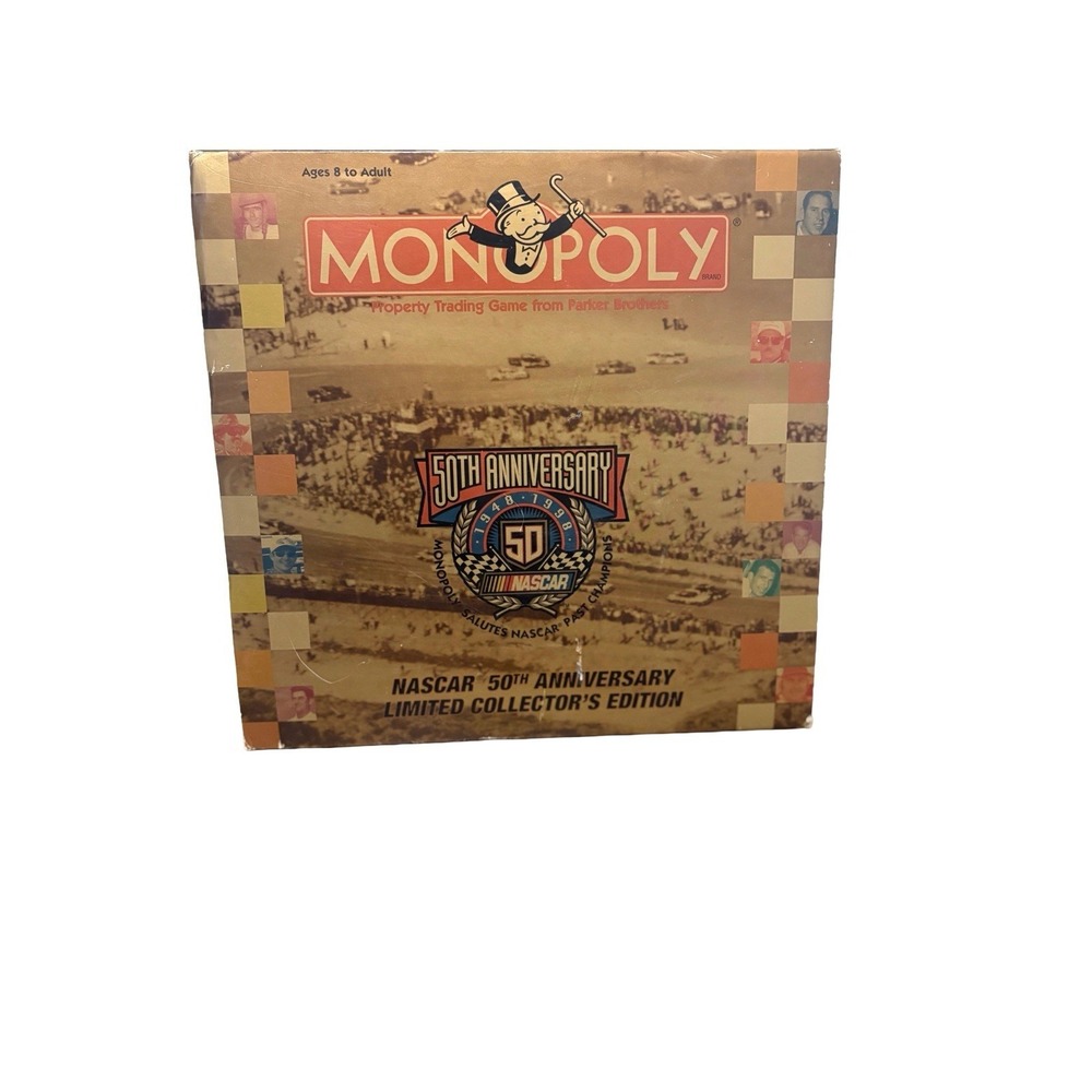 NASCAR 50th Anniversary Limited Collector's Edition Monopoly Game 1948 - 1998